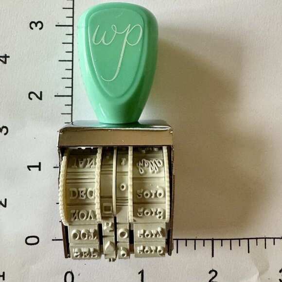 Rotary Stamper Dear lizzy Amy Tangerine Studio Calico WP PHRASES & DATE - Picture 11 of 12